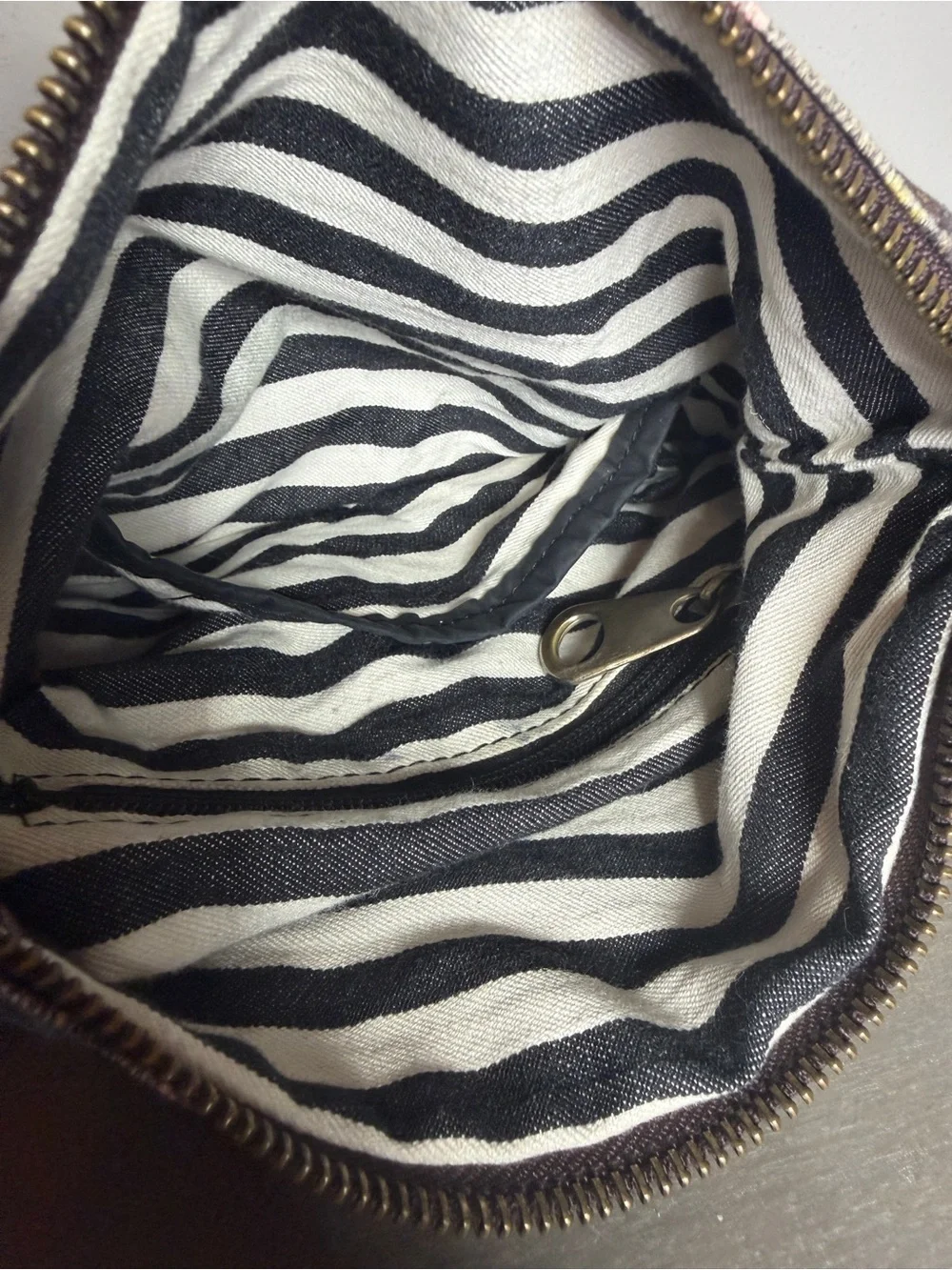 House of Flynn Floral Wristlet Clutch Black Leather Boho Handbag Purse - Picture 8 of 13